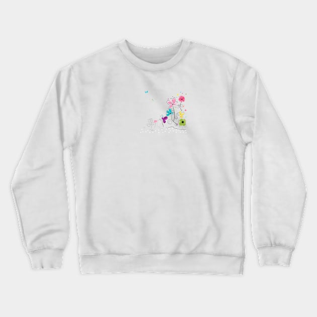 Spring time abstract flowers Crewneck Sweatshirt by GULSENGUNEL